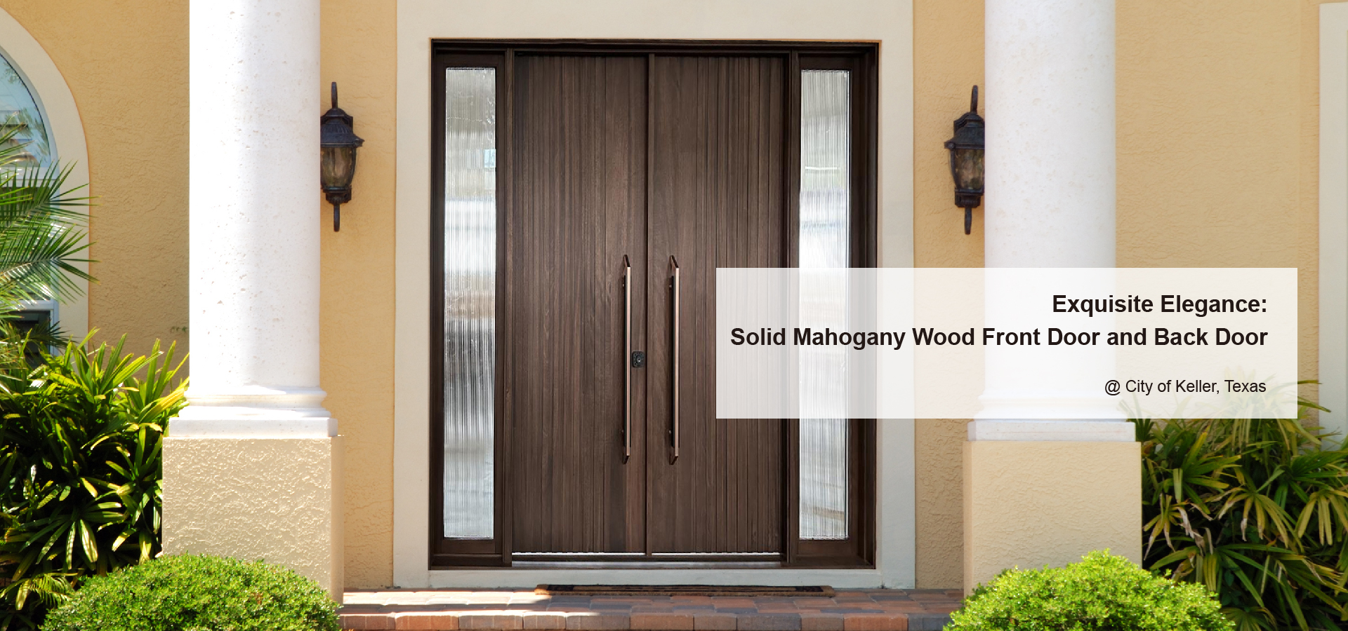 Exquisite Elegance: Solid Mahogany Wood Front Door and Back Door